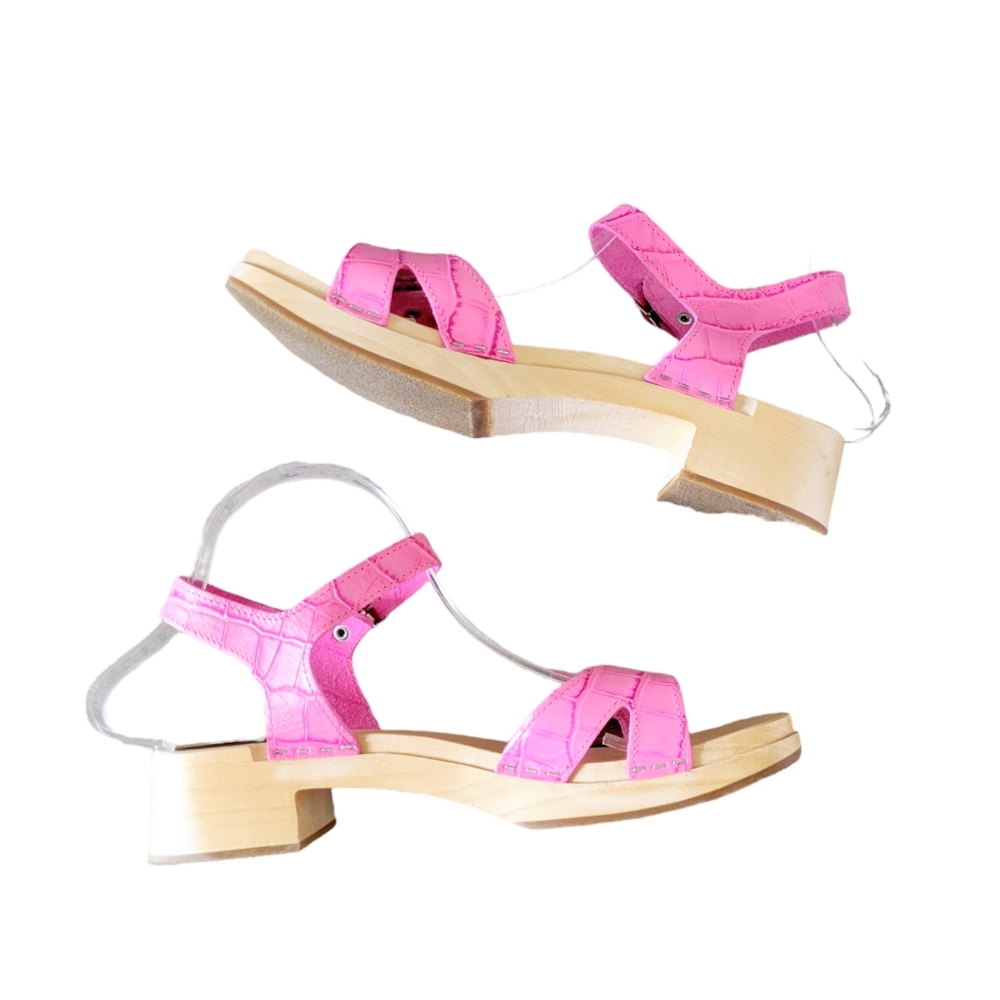 Swedish Hasbeens Swedish Low Pink Croc Pattern - Picture 9 of 14